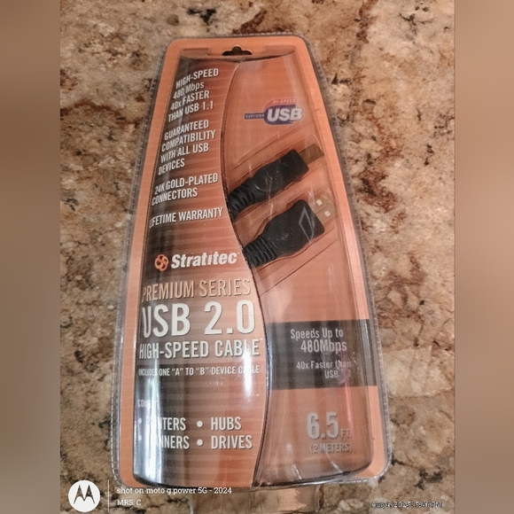 USB 2.0 High-Speed Cable - Black - Picture 1 of 3